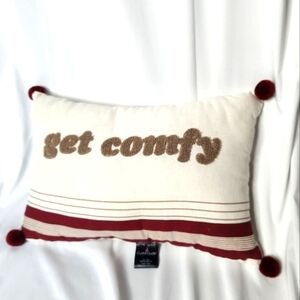 Cuddl Duds Cozy Pillow with Red Accents
